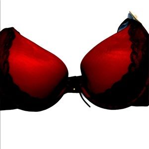 Vasserette red and black push up bra